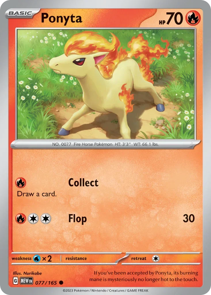 Ponyta 077 Pokémon card