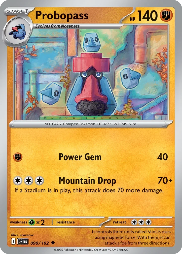 Probopass 98 Pokemon card from Destined Rivals set