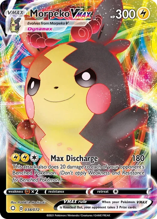 Morpeko VMAX 38 Pokemon card from Shining Fates set