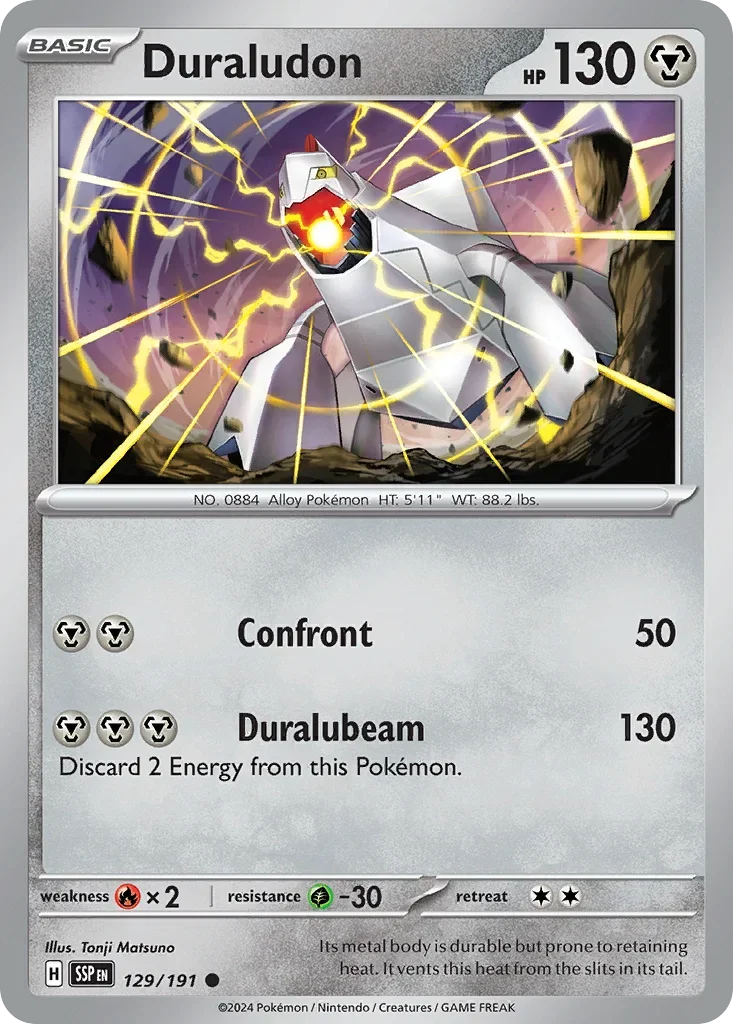 Duraludon 129/167 Pokemon card from Surging Sparks set