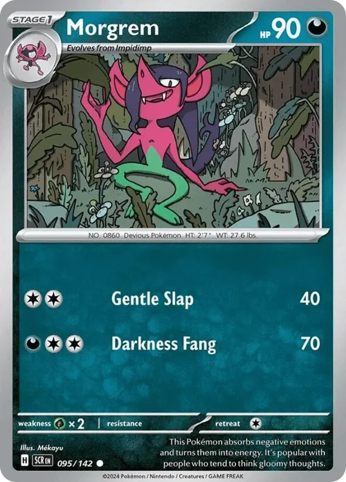 Morgrem 95 Pokemon card from Stellar Crown set