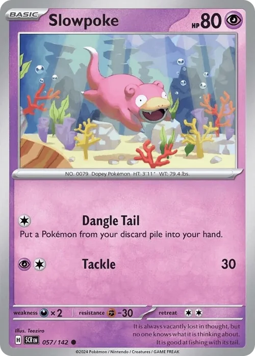 Slowpoke 57 Pokemon card from Stellar Crown set