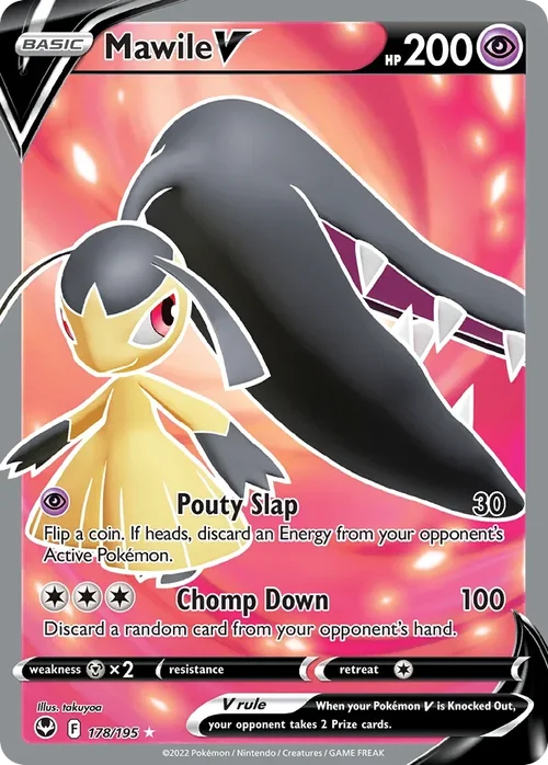 Mawile V 178 Pokemon card from Silver Tempest set