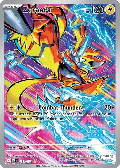 Zeraora 151 Pokemon card from Stellar Crown set