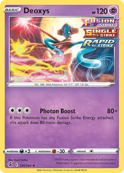120/264 from Fusion Strike Holo Rare Pokemon Card
