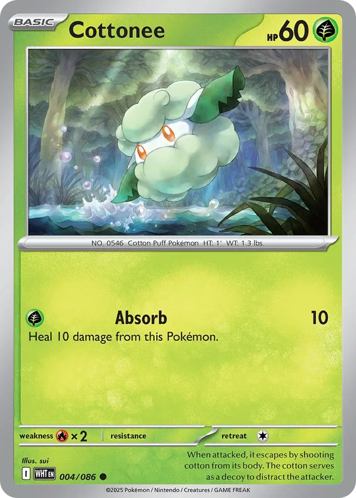 Cottonee 4 Pokemon card from White Flare set