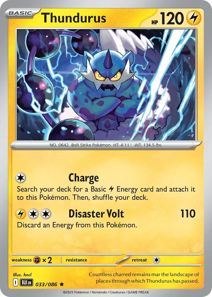Thundurus 33 Pokémon card - Rare