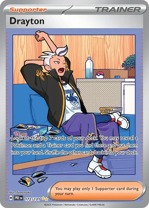 Drayton 172 Pokemon card from Prismatic Evolutions set