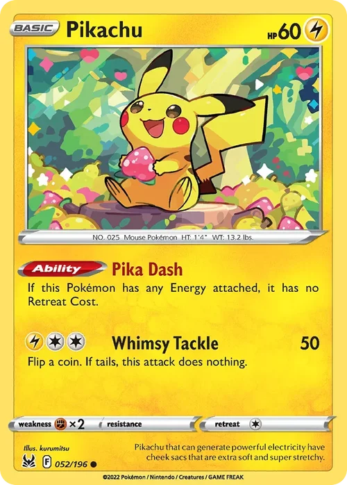 052/196 from Lost Origin Common Pokemon Card