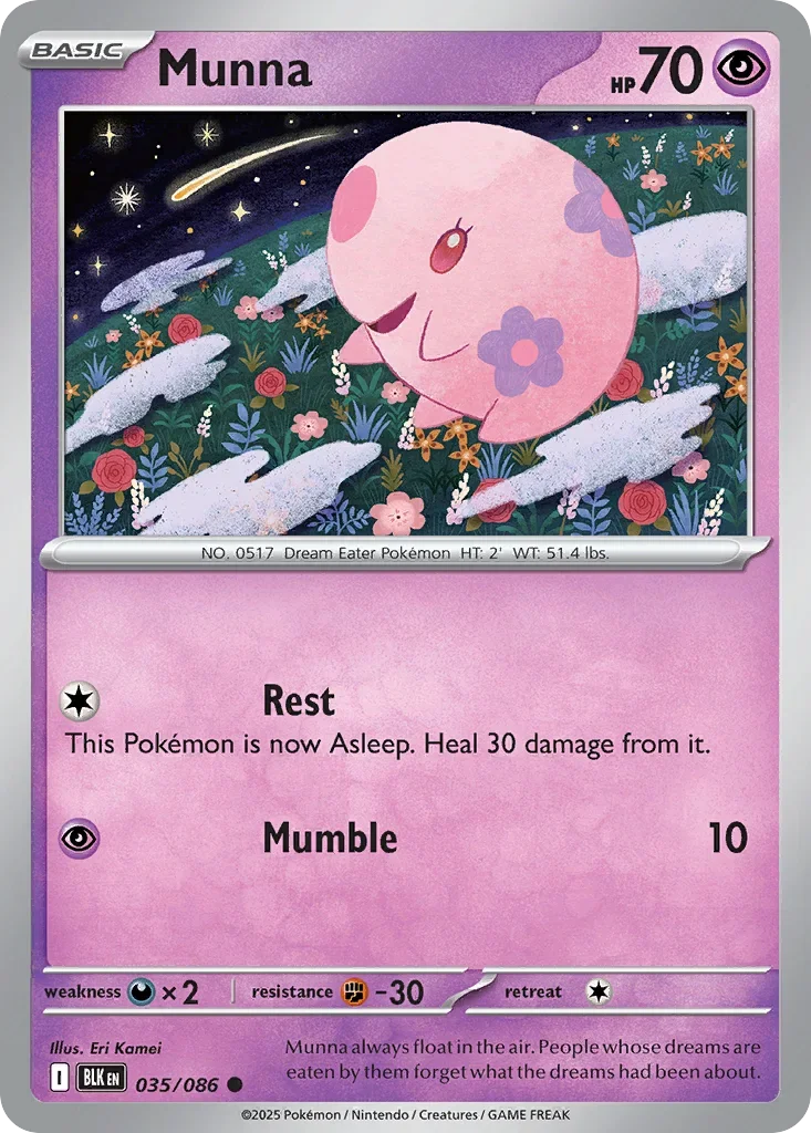 Munna 35 Pokémon card - Common