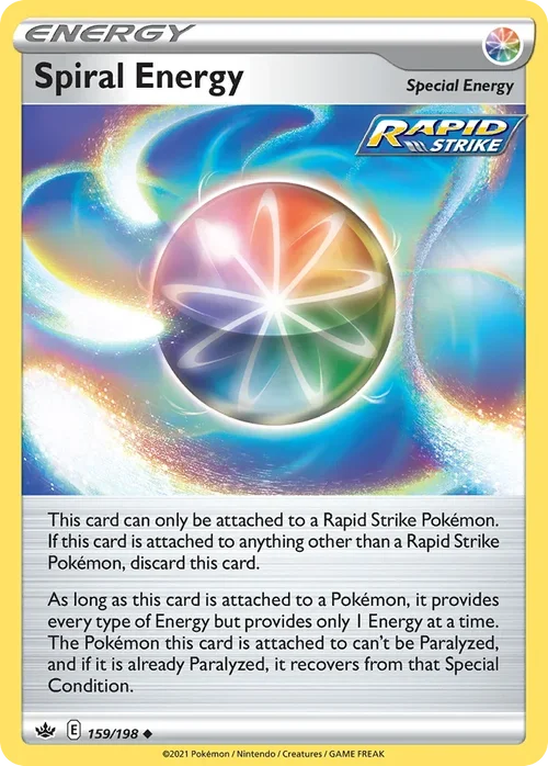 Spiral Energy 159 Pokemon card from Chilling Reign set