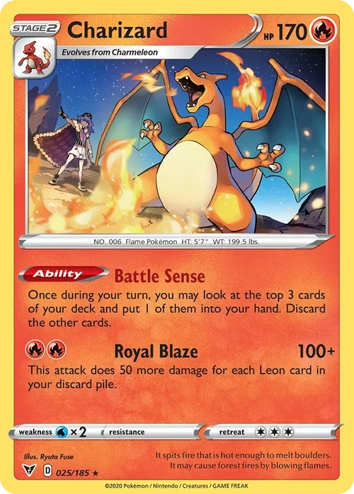 Charizard 25 Pokemon card from Vivid Voltage set