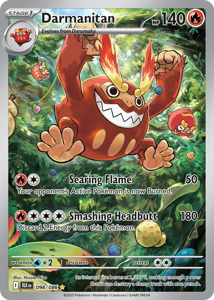 Darmanitan 98 Pokémon card - Illustration Rare