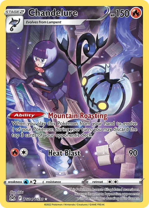 Chandelure TG04 Pokemon card from Lost Origin set