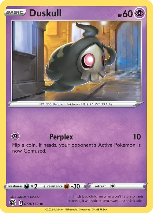 Duskull 060 Pokemon card from Brilliant Stars set