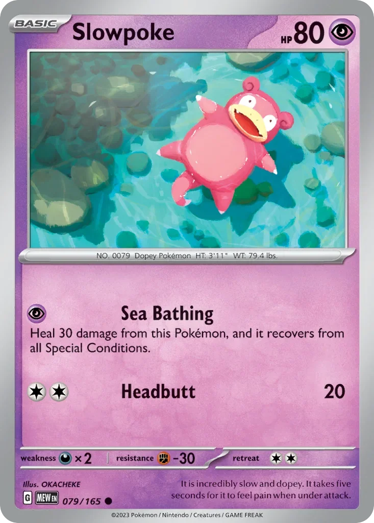 Slowpoke 079 Pokémon card