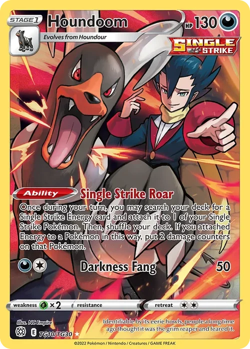 Houndoom 010 Pokemon card from Brilliant Stars set