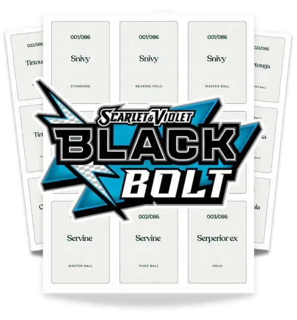 Free Black Bolt Binder Placeholders