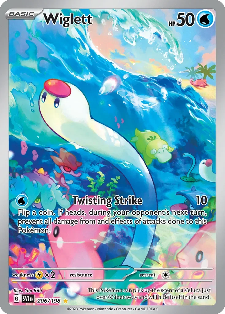 Wiglett 206 Pokemon card from Scarlet & Violet set