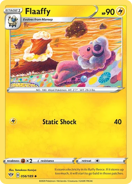 Flaaffy 56 Pokemon card from Darkness Ablaze set