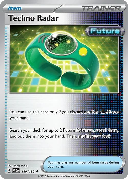 Techno Radar 180 Pokemon card from Paradox Rift set