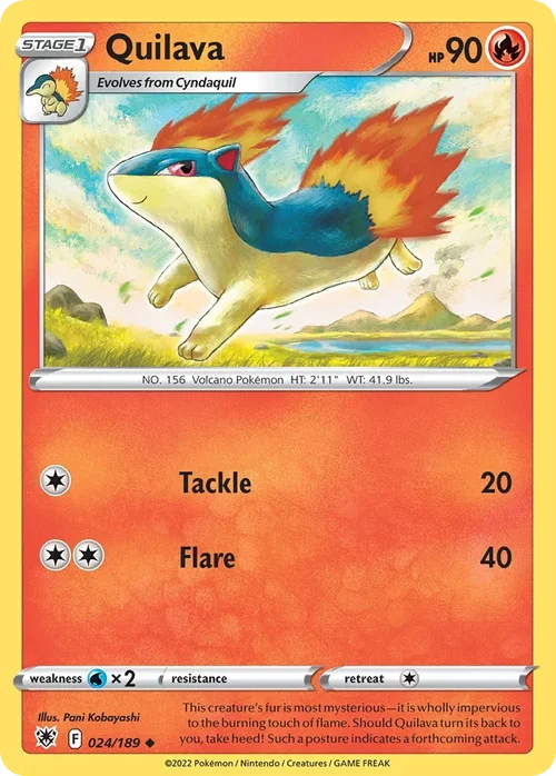 Quilava 024 Pokémon card from Astral Radiance set