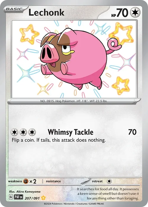 Lechonk 207 Pokemon card from Paldean Fates set