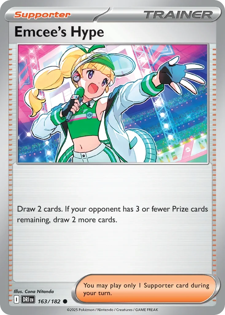 Emcee's Hype 163 Pokemon card from Destined Rivals set