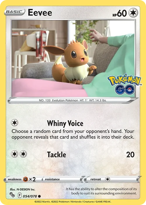 054/078 from Pokemon GO Common Pokemon Card