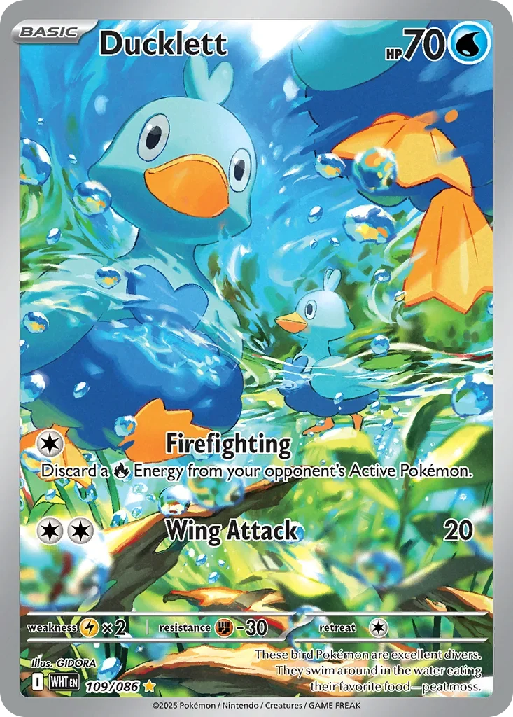 Ducklett 109 Pokemon card from White Flare set