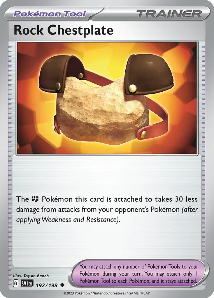 Rock Chestplate 192 Pokemon card from Scarlet & Violet set