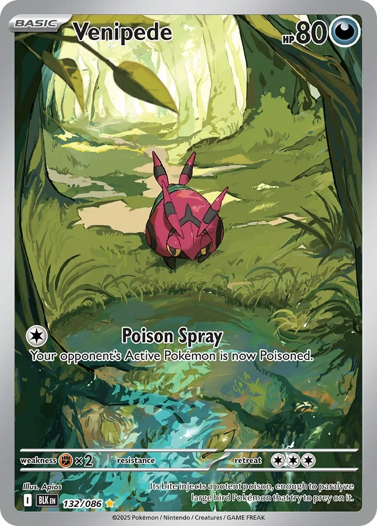 Venipede 132 Pokémon card - Illustration Rare