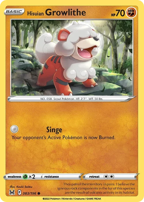083/196 from Lost Origin Common Pokemon Card