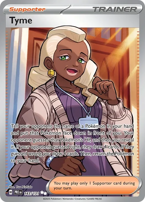 Tyme 143 Pokemon card from Prismatic Evolutions set