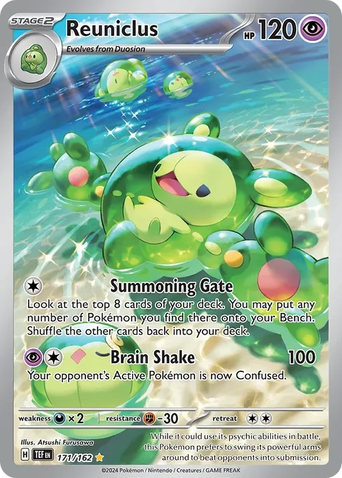 Reuniclus 171 Pokemon card from Temporal Forces set