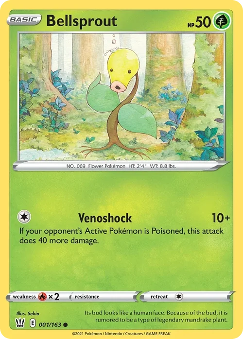 Bellsprout 1 Pokemon card from Battle Styles set