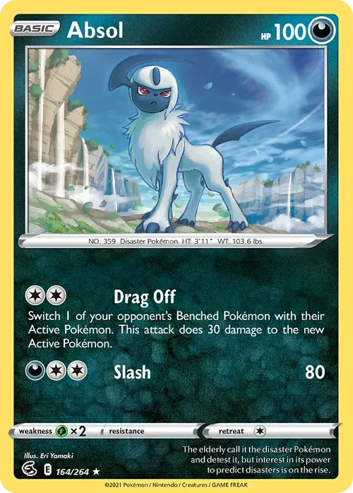 Absol 164 Pokemon card from Fusion Strike set