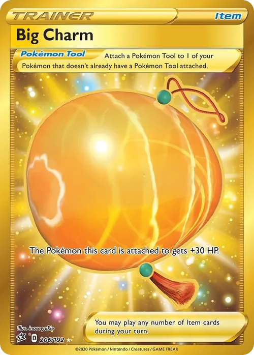 Big Charm 206 Pokemon card from Rebel Clash set