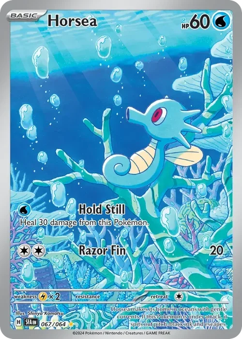 Horsea 67 Pokemon card from Shrouded Fable set