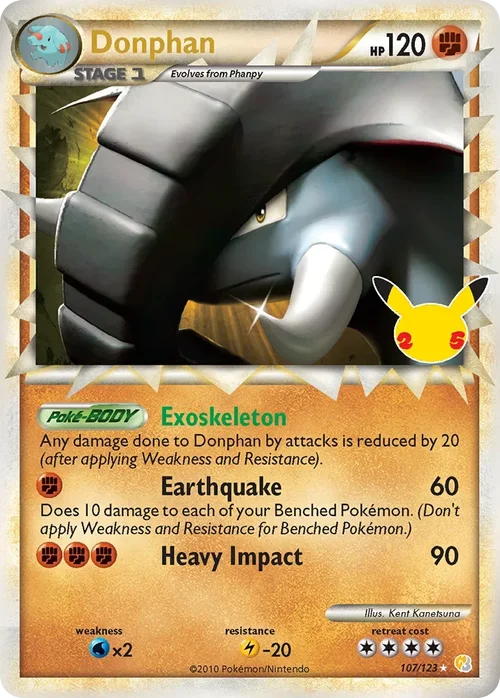 Donphan 107 Pokemon card from Celebrations set
