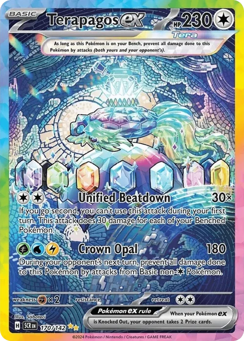 Terapagos ex 170 Pokemon card from Stellar Crown set