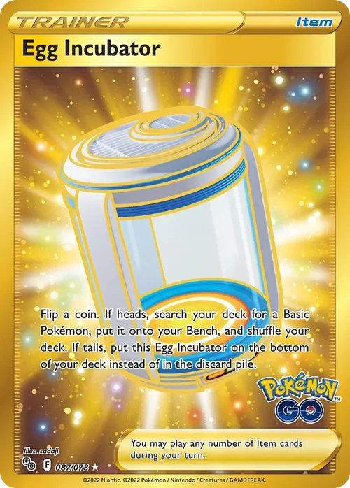 Egg Incubator 87 Pokemon card from Pokemon GO set