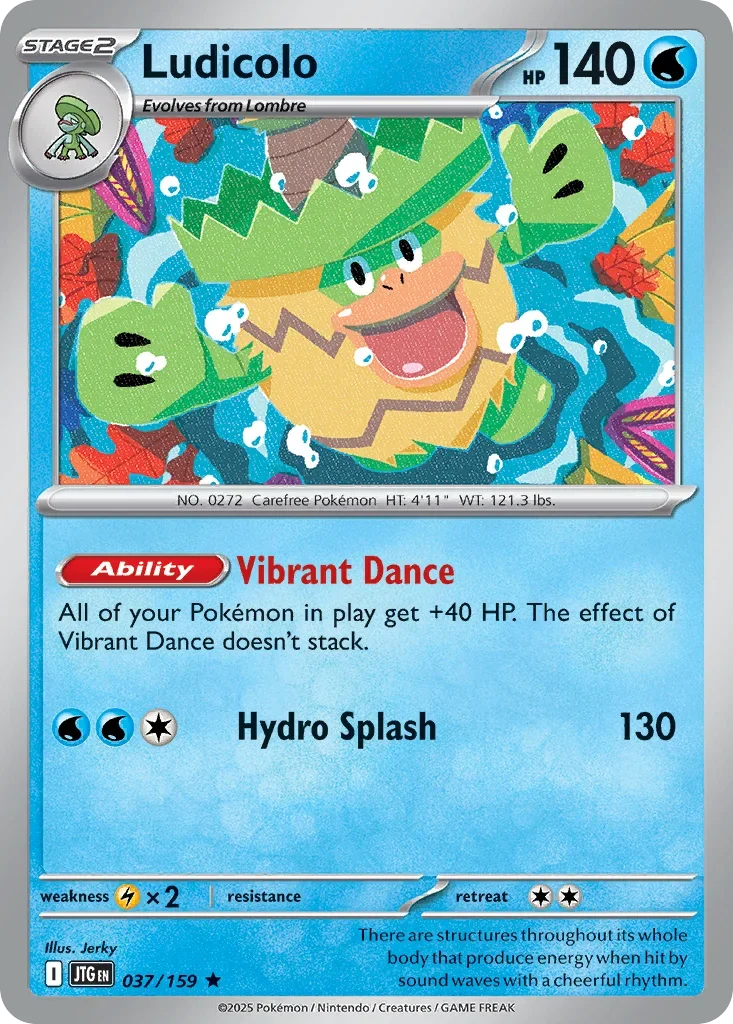 Ludicolo 37 Pokémon card from JTG set
