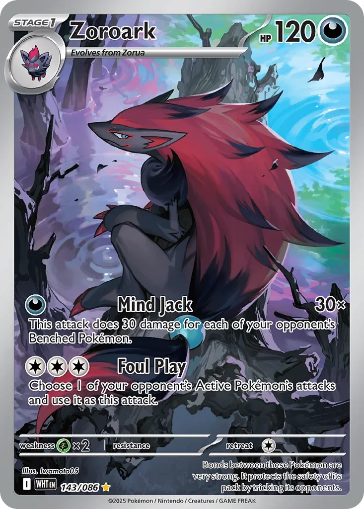 Zoroark 143 Pokemon card from White Flare set