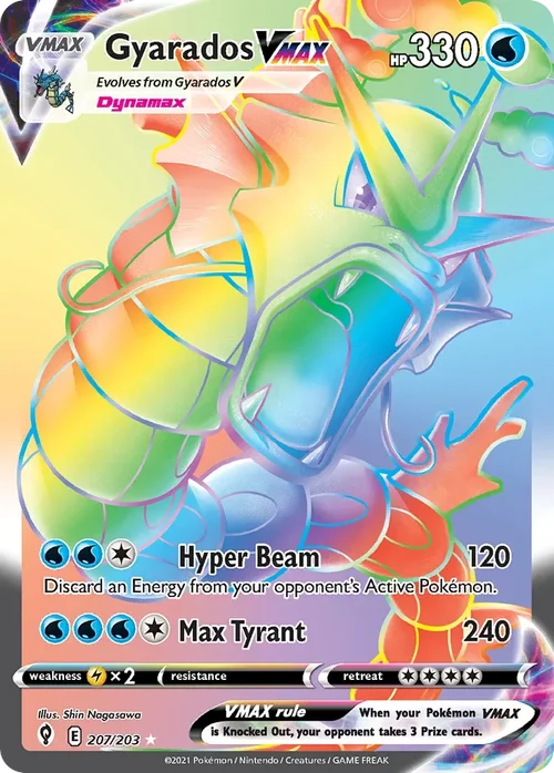 207/203 from Evolving Skies Rainbow Rare Pokemon Card