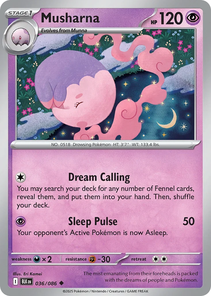 Musharna 36 Pokémon card - Uncommon