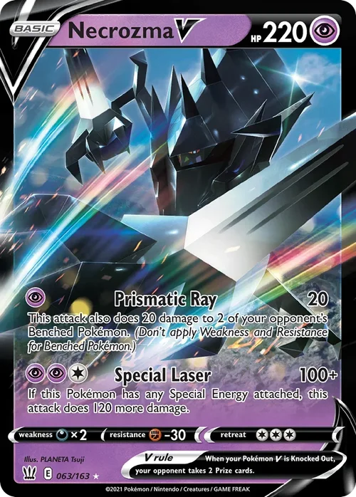 Necrozma V 63 Pokemon card from Battle Styles set