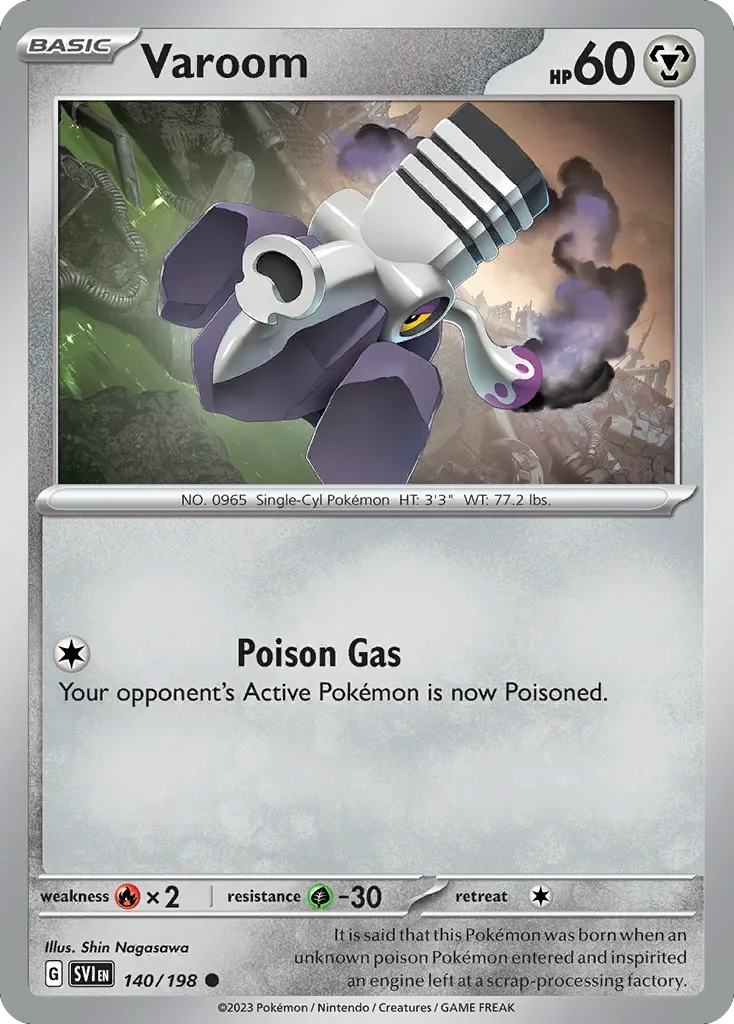 Varoom 140 Pokemon card from Scarlet & Violet set