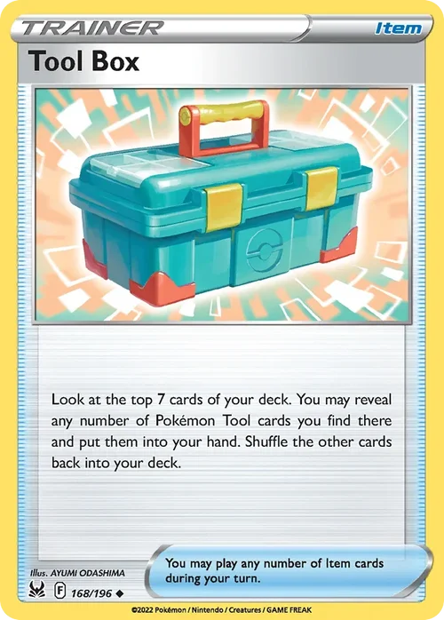 Tool Box 168 Pokemon card from Lost Origin set