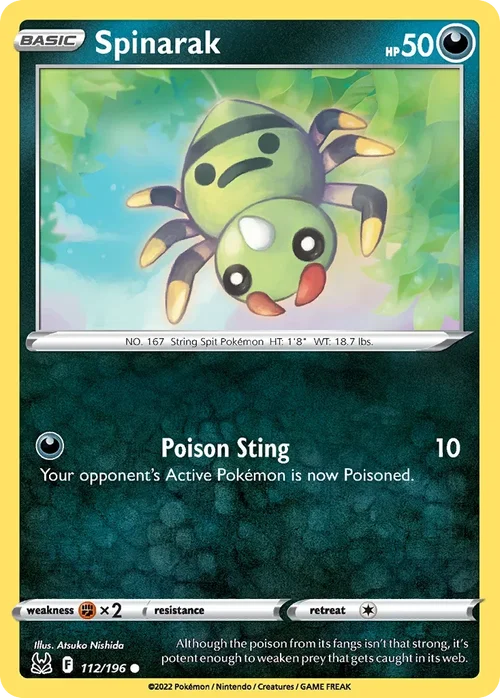 112/196 from Lost Origin Common Pokemon Card